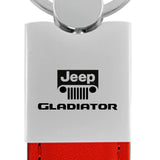 Jeep Gladiator Duo Leather / Chrome Key Chain Fob - Official Licensed