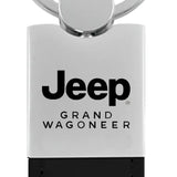 Jeep Grand Wagoneer Duo Leather / Chrome Key Chain Fob - Official Licensed