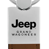 Jeep Grand Wagoneer Duo Leather / Chrome Key Chain Fob - Official Licensed