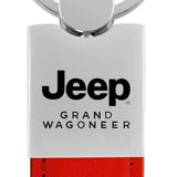 Jeep Grand Wagoneer Duo Leather / Chrome Key Chain Fob - Official Licensed