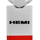 Mopar Hemi Duo Leather / Chrome Key Chain Fob - Official Licensed