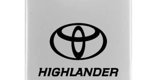 Toyota Highlander Duo Leather / Chrome Key Chain Fob - Official Licensed