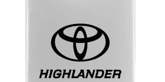 Toyota Highlander Duo Leather / Chrome Key Chain Fob - Official Licensed