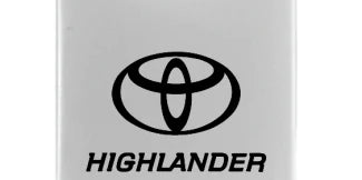 Toyota Highlander Duo Leather / Chrome Key Chain Fob - Official Licensed