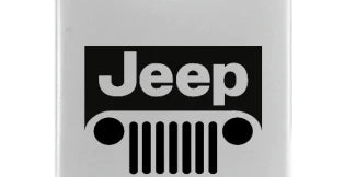 Jeep Grill Duo Leather / Chrome Key Chain Fob - Official Licensed