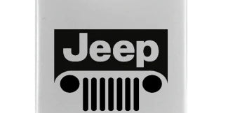 Jeep Grill Duo Leather / Chrome Key Chain Fob - Official Licensed