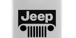 Jeep Grill Duo Leather / Chrome Key Chain Fob - Official Licensed