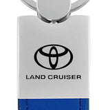 Toyota Land Cruiser Duo Leather / Chrome Key Chain Fob - Official Licensed