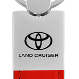 Toyota Land Cruiser Duo Leather / Chrome Key Chain Fob - Official Licensed