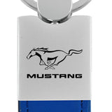 Ford Mustang Duo Leather / Chrome Key Chain Fob - Official Licensed