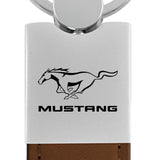 Ford Mustang Duo Leather / Chrome Key Chain Fob - Official Licensed