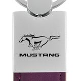 Ford Mustang Duo Leather / Chrome Key Chain Fob - Official Licensed
