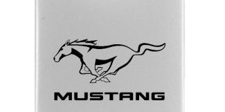 Ford Mustang Duo Leather / Chrome Key Chain Fob - Official Licensed