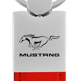 Ford Mustang Duo Leather / Chrome Key Chain Fob - Official Licensed