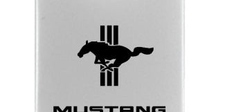 Ford Mustang Tri-Bar Duo Leather / Chrome Key Chain Fob - Official Licensed