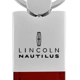 Lincoln Nautilus Duo Leather / Chrome Key Chain Fob - Official Licensed