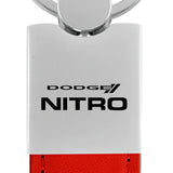 Dodge Nitro Duo Leather / Chrome Key Chain Fob - Official Licensed