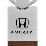 Honda Pilot Duo Leather / Chrome Key Chain Fob - Official Licensed
