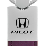Honda Pilot Duo Leather / Chrome Key Chain Fob - Official Licensed