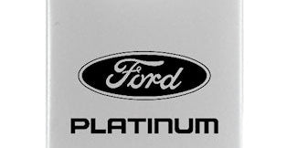 Ford Platinum Duo Leather / Chrome Key Chain Fob - Official Licensed