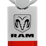 RAM Duo Leather / Chrome Key Chain Fob - Official Licensed