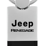 Jeep Renegade Duo Leather / Chrome Key Chain Fob - Official Licensed