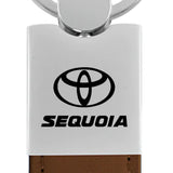 Toyota Sequoia Duo Leather / Chrome Key Chain Fob - Official Licensed