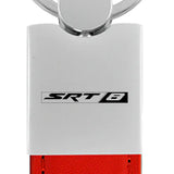 Dodge SRT-8 Duo Leather / Chrome Key Chain Fob - Official Licensed