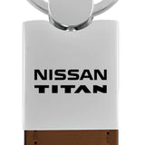 Nissan Titan Duo Leather / Chrome Key Chain Fob - Official Licensed
