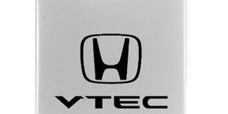 Honda VTEC Duo Leather / Chrome Key Chain Fob - Black - Official Licensed