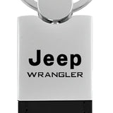 Jeep Wrangler Duo Leather / Chrome Key Chain Fob - Official Licensed