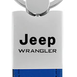 Jeep Wrangler Duo Leather / Chrome Key Chain Fob - Official Licensed