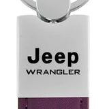 Jeep Wrangler Duo Leather / Chrome Key Chain Fob - Official Licensed