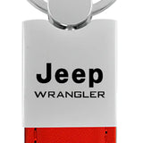 Jeep Wrangler Duo Leather / Chrome Key Chain Fob - Official Licensed