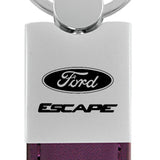 Ford Escape Duo Leather / Chrome Key Chain Fob - Official Licensed