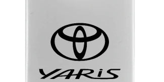 Toyota Yaris Duo Leather / Chrome Key Chain Fob - Official Licensed