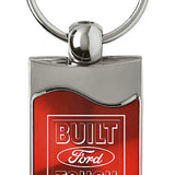 Ford Built Ford Tough Rectangular Wave Key Chain Fob - Official Licensed