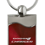 Dodge Charger Rectangular Wave Key Chain Fob - Official Licensed