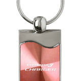 Dodge Charger Rectangular Wave Key Chain Fob - Official Licensed