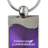 Dodge Charger Rectangular Wave Key Chain Fob - Official Licensed