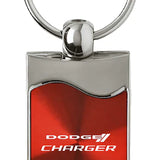 Dodge Charger Rectangular Wave Key Chain Fob - Official Licensed