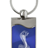 Ford Mustang Cobra Rectangular Wave Key Chain Fob - Official Licensed