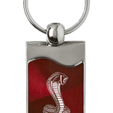 Ford Mustang Cobra Rectangular Wave Key Chain Fob - Official Licensed