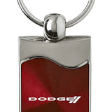 Dodge Stripe Rectangular Wave Key Chain Fob - Official Licensed