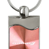 Dodge Stripe Rectangular Wave Key Chain Fob - Official Licensed