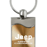 Jeep Grand Cherokee Rectangular Wave Key Chain Fob - Official Licensed