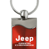 Jeep Grand Cherokee Rectangular Wave Key Chain Fob - Official Licensed