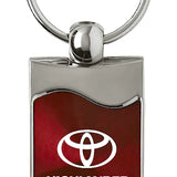 Toyota Highlander Rectangular Wave Key Chain Fob - Official Licensed