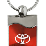 Toyota Highlander Rectangular Wave Key Chain Fob - Official Licensed