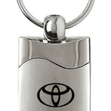 Toyota Matrix Rectangular Wave Key Chain Fob - Silver - Official Licensed